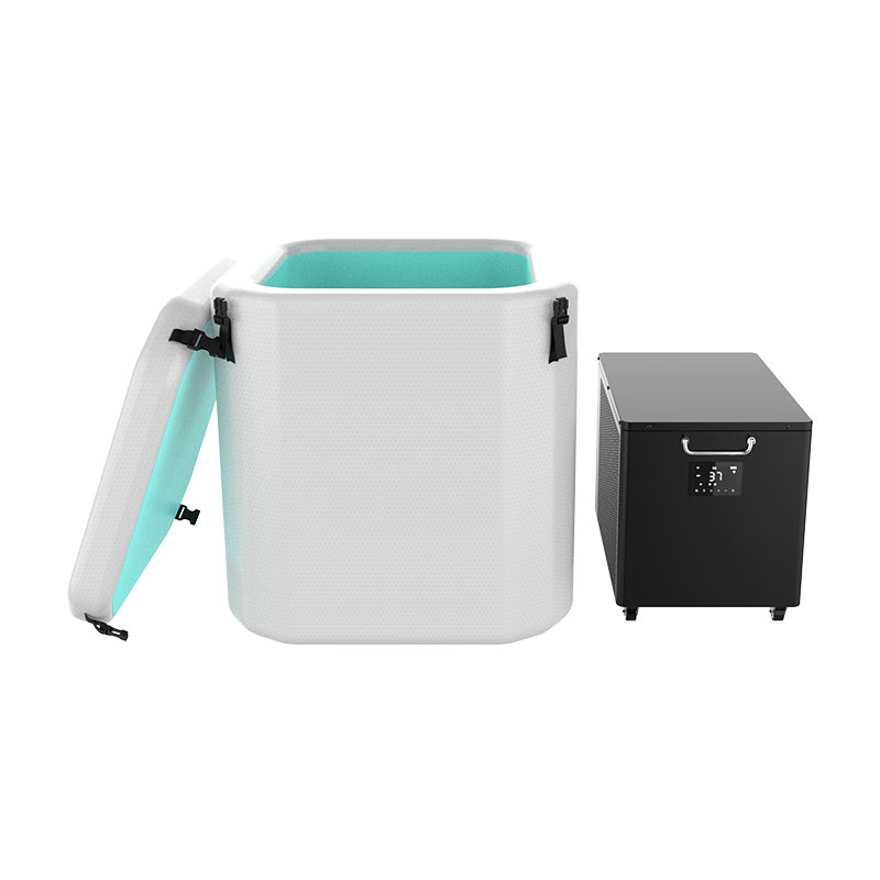 Baril de bain de glace gonflable avec couverture